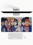 Hashira Legacy anime-inspired deskmat featuring legendary warrior character artwork and stitched edges