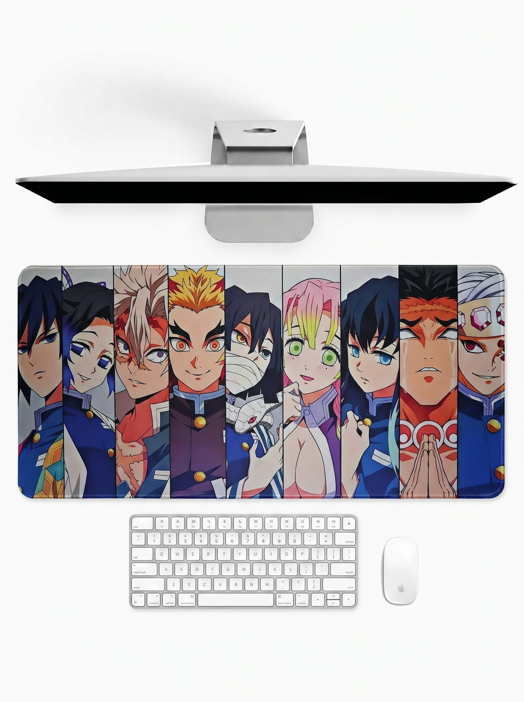 Hashira Legacy anime-inspired deskmat featuring legendary warrior character artwork and stitched edges