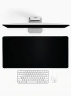 Jet Black deskmat featuring a minimalist all-black design