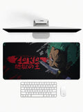 King of Hell deskmat featuring a legendary swordsman with dark anime artwork