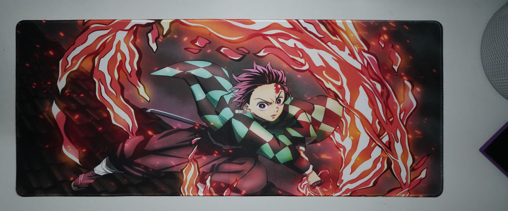 Dance of the Fire God: Crimson Blade - Premium Gaming Desk Mat (4mm)