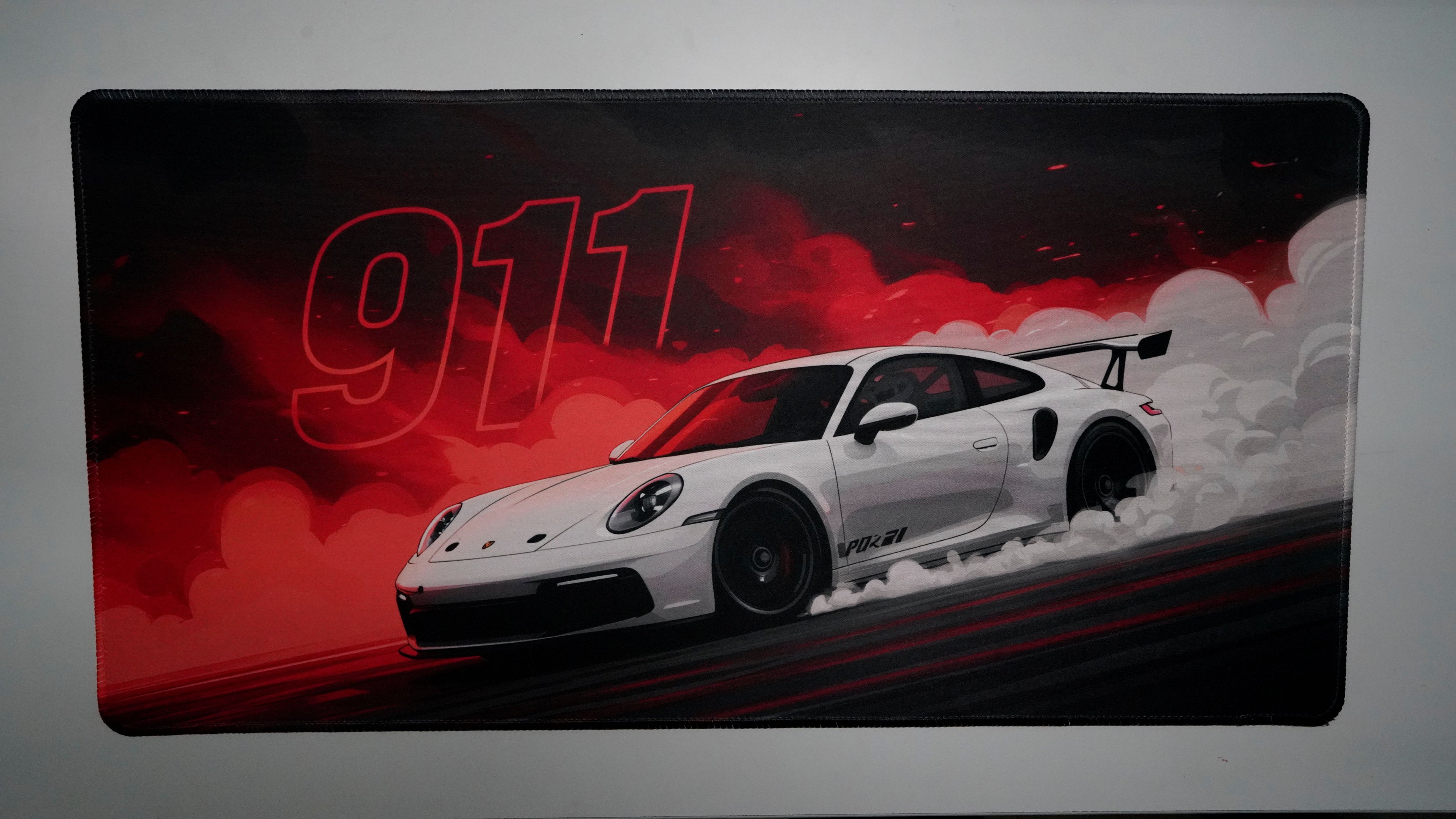 Phantom 911: Crimson Drift - Premium Desk Mat (4mm)