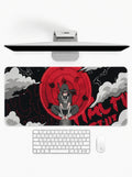 Rogue Ninja deskmat featuring a legendary shinobi beneath a crimson eye