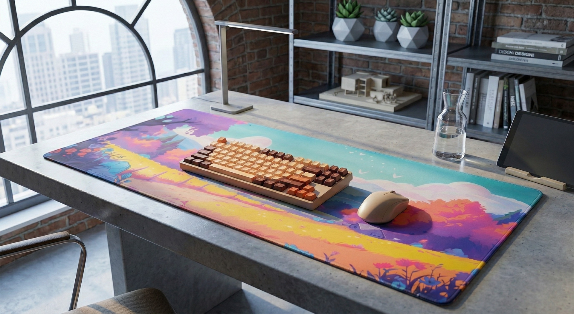 Pastel Horizon - Premium Desk Mat (4mm Thick)