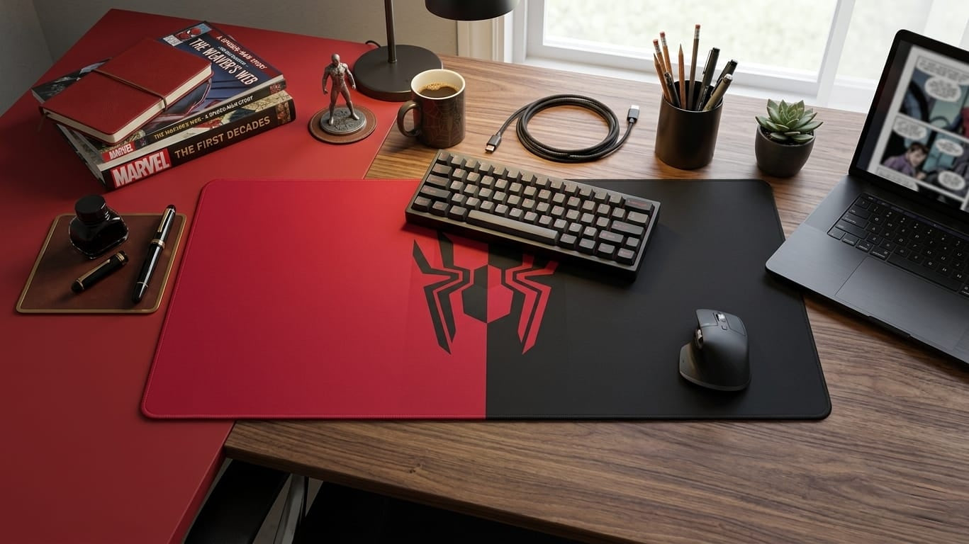 The Brooklyn Spider: Symbiote Split - Premium Desk Mat (4mm)